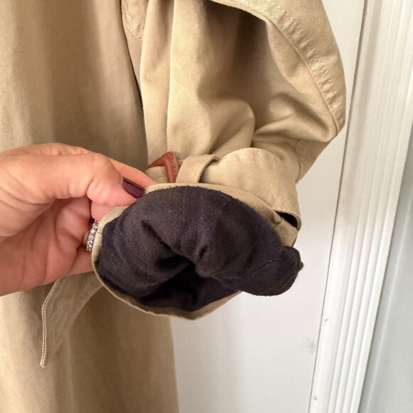 Ebani two-tone double-breasted cotton-gabardine trench coat (size IT 34) - Picture 5 of 12